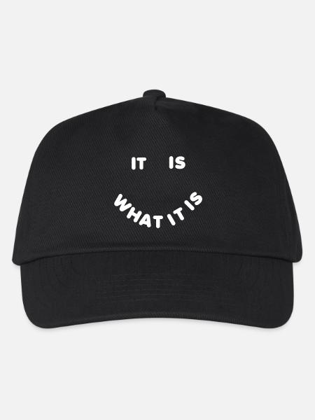 It is what it is - Kinder Basecap - Schwarz