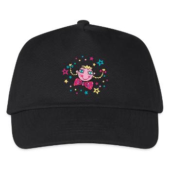Fasching Konfetti Girl - Kinder Basecap - Schwarz - Vorne