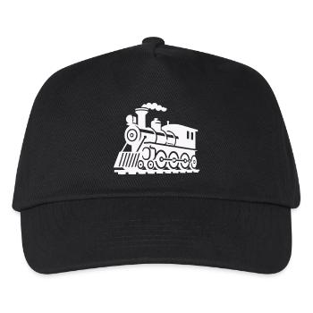 Train locomotive - Kids’ Baseball Cap - black - Front