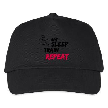 Eat Sleep Train Repeat - Kids’ Baseball Cap - black - Front