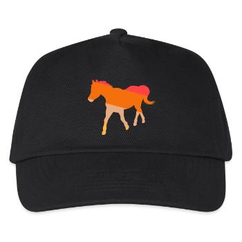 Riding Horse - Kids’ Baseball Cap - black - Front
