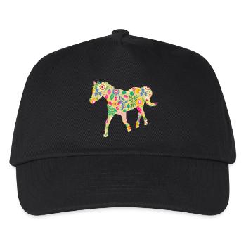 Riding Horse - Kids’ Baseball Cap - black - Front