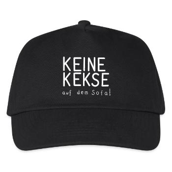 keine kekse auf dem sofa lustiges kissen - Kinder Basecap - Schwarz - Vorne