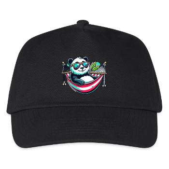Panda - Casquette de baseball Enfant - noir - Devant