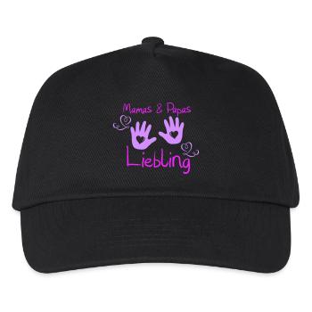 mamas und papas liebling - Kinder Basecap - Schwarz - Vorne