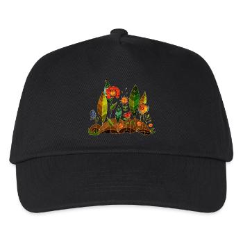 Flowers - Kids’ Baseball Cap - black - Front