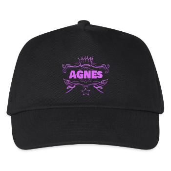 Baby Agnes - Kinder Basecap - Schwarz - Vorne
