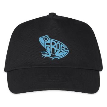 Verspielte Frosch-Typografie - Kinder Basecap - Schwarz - Vorne