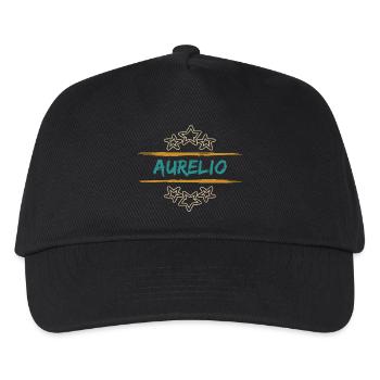 Aurelio als Aurelio - Kinder Basecap - Schwarz - Vorne