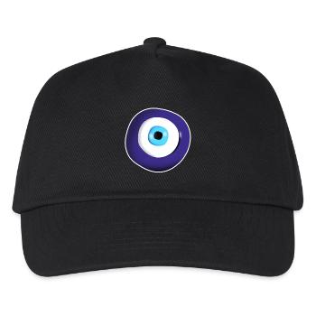 Symbol des bösen Blicks - Kinder Basecap - Schwarz - Vorne