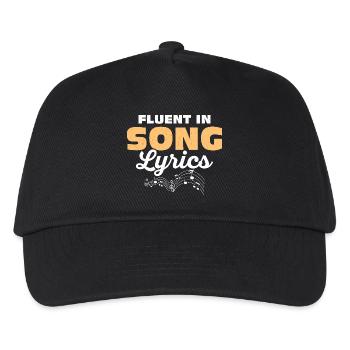 Parle couramment les paroles de chansons Chanteur - Casquette de baseball Enfant - noir - Devant