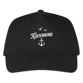 Küstenkind - Kinder Basecap - Schwarz - Vorne