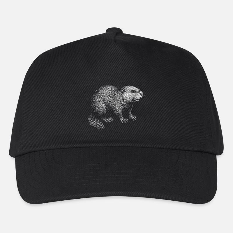 Ein Biber - Kinder Basecap - Schwarz