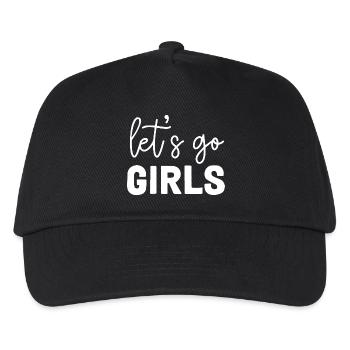 Let's Go Girls Empowerment Message - Kids’ Baseball Cap - black - Front