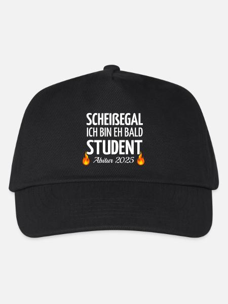 Scheißegal ich bin eh bald Student - Abitur 2025 - Kinder Basecap - Schwarz