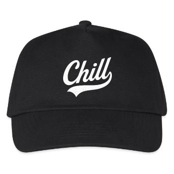 Chillen Sie im ruhigen Retro-Stil - Kinder Basecap - Schwarz - Vorne