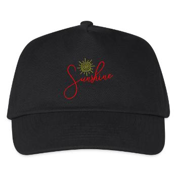Sonnenschein Sonne Symbol - Kinder Basecap - Schwarz - Vorne
