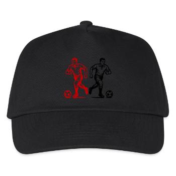 Fussball Verein Team - Kinder Basecap - Schwarz - Vorne