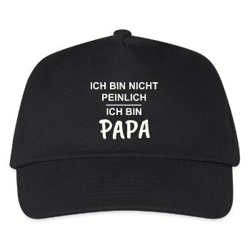 Papa Teenager ich bin nicht peinlich ich bin Papa - Kinder Basecap - Schwarz - Vorne