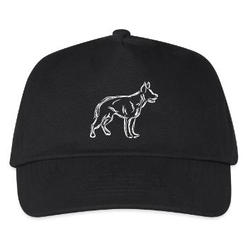 Schäferhund - Kinder Basecap - Schwarz - Vorne