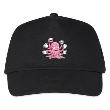 Musty Squid Coffee Enjoyment - Kids’ Baseball Cap - black - Front