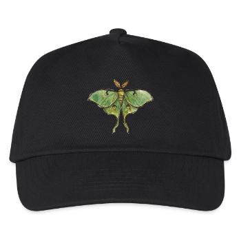 Luna Moth Nächtliche Magie - Kinder Basecap - Schwarz - Vorne