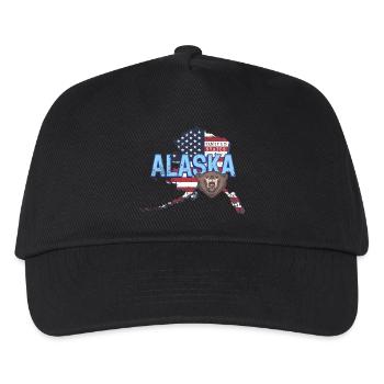 Alaska State United States Souvenir - Kids’ Baseball Cap - black - Front