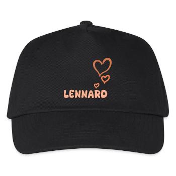 Gift for Lennard - Kids’ Baseball Cap - black - Front