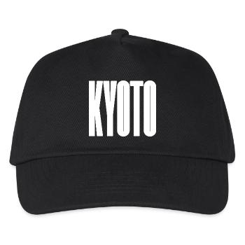 Kyoto - Japan City Bold Typografie Design - Kinder Basecap - Schwarz - Vorne