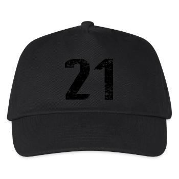 21 Number Jersey - Kids’ Baseball Cap - black - Front