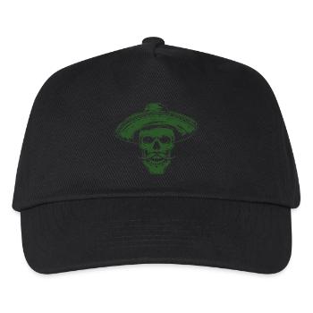 Skeleton Skull Sombrero Mexican - Kids’ Baseball Cap - black - Front