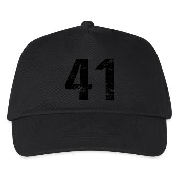 41 Number Jersey - Kids’ Baseball Cap - black - Front