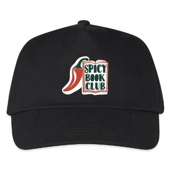Spicy Book Club – Buch & Chili Design - Kinder Basecap - Schwarz - Vorne
