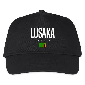 Lusaka Sambia - Kinder Basecap - Schwarz - Vorne