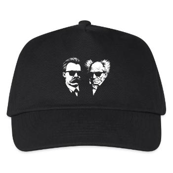 German Philosophers Nietzsche and Schopenhhauer - Kids’ Baseball Cap - black - Front