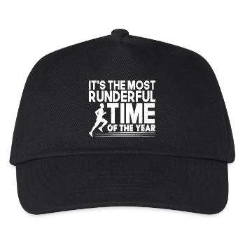 Marathon Runner Most Runderful Time Running - Kids’ Baseball Cap - black - Front