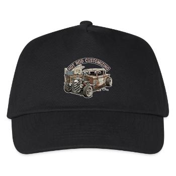 Rustic Hot Rod Customization Design - Kids’ Baseball Cap - black - Front