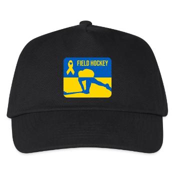 Solidarité avec le hockey sur gazon ukrainien - Casquette de baseball Enfant - noir - Devant