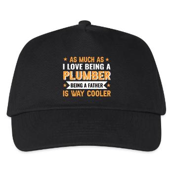 Humorous Dad Plumber Design - Kids’ Baseball Cap - black - Front