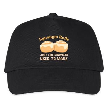 Synonym Rolls Grammatik Humor Design - Kinder Basecap - Schwarz - Vorne