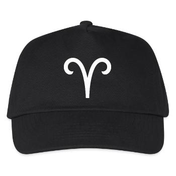 Widder Sternzeichen Symbol Aries Horoskop Widder - Kinder Basecap - Schwarz - Vorne