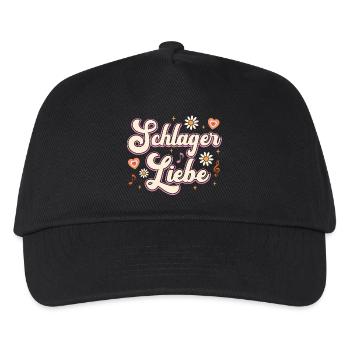 Schlager Liebe Schlager Party Team - Kinder Basecap - Schwarz - Vorne