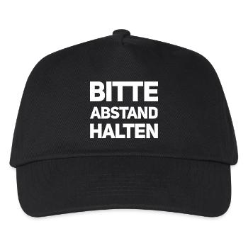 Please keep your distance Corona Crisis Note - Kids’ Baseball Cap - black - Front