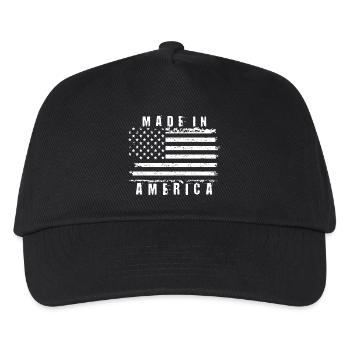 American flag with vintage feel - Kids’ Baseball Cap - black - Front