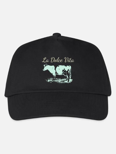 Dairy cow from La Dolce Vita in negative - Kids’ Baseball Cap - black