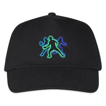 Joueurs de tennis de table Silhouettes Joueurs de tennis de table - Casquette de baseball Enfant - noir - Devant