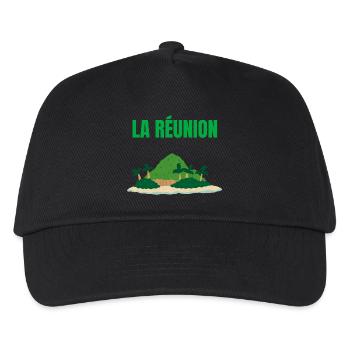 Tropical Reunion Island T-shirt - Kids’ Baseball Cap - black - Front