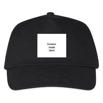Custom made Shirt  - Kinder Basecap - Schwarz - Vorne