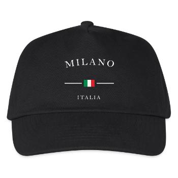 Milano Italia Noir Flag Print - Kids’ Baseball Cap - black - Front
