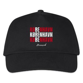 Ich liebe Kopenhagen, Kopenhagen, Dänemark - Kinder Basecap - Schwarz - Vorne